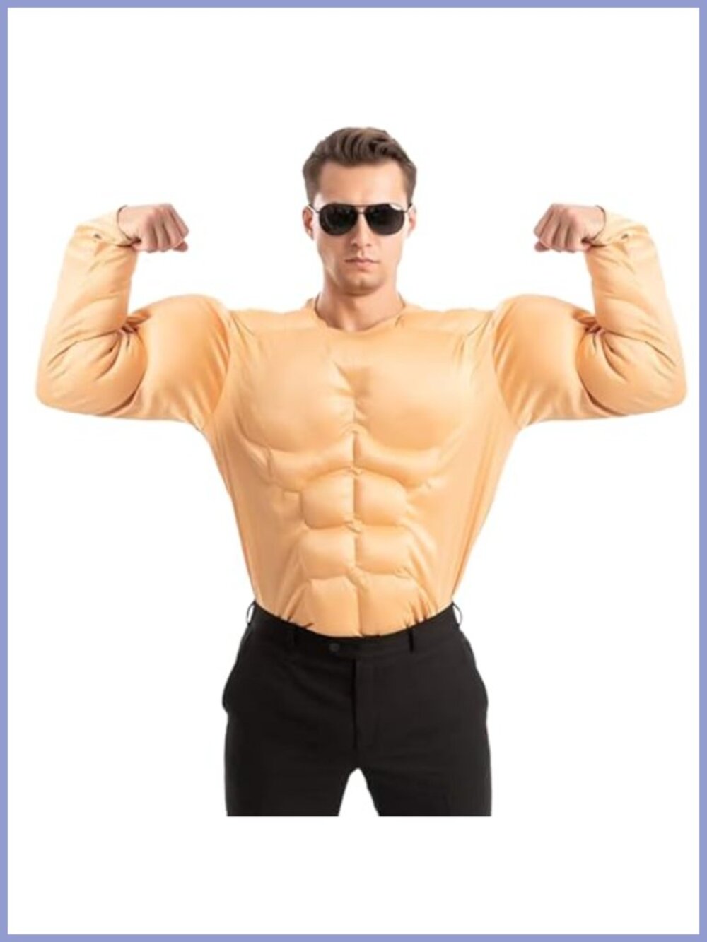 Muscle Suit Halloween Costume Men's Body Builder Shirt 100% Polyester